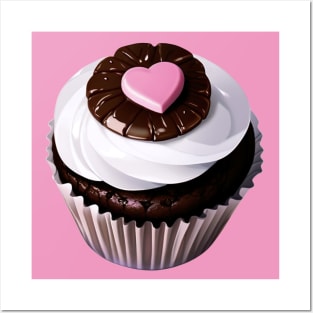 Yummy Chocolate Cupcake Posters and Art